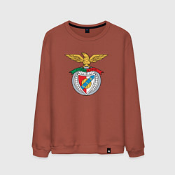 Свитшот хлопковый мужской Benfica club, цвет: кирпичный