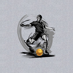 Свитшот хлопковый мужской Золотой мяч футболиста, цвет: меланж — фото 2