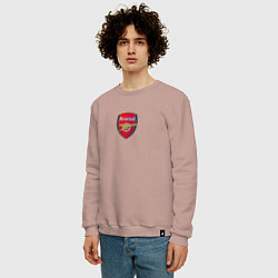 Свитшот хлопковый мужской Arsenal fc sport club, цвет: пыльно-розовый — фото 2