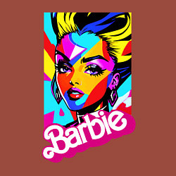 Свитшот хлопковый мужской Barbie - pop art - neural network, цвет: кирпичный — фото 2