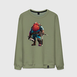 Свитшот хлопковый мужской Deep Rock Galactic, цвет: авокадо