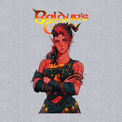 Свитшот хлопковый мужской Карлах - врата балдура, цвет: меланж — фото 2