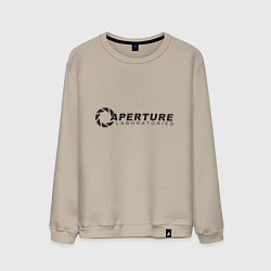 Свитшот хлопковый мужской Aperture Laboratories логотип, цвет: миндальный