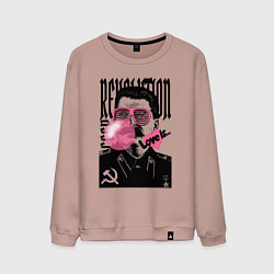 Мужской свитшот Сталин любовь революция и жвачка