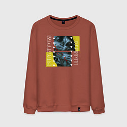 Свитшот хлопковый мужской Cyberpunk 2077 Phantom Liberty: Solomon, цвет: кирпичный