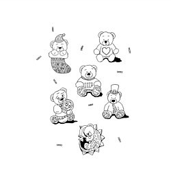 Свитшот хлопковый мужской Мишки - раскраски, цвет: белый — фото 2