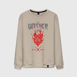 Мужской свитшот Ведьмак - знак Игни