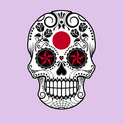 Свитшот хлопковый мужской Japan skull, цвет: лаванда — фото 2