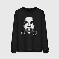 Свитшот хлопковый мужской Lauryn Hill, цвет: черный