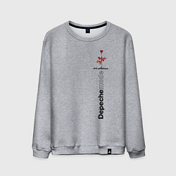 Свитшот хлопковый мужской Depeche Mode - Роза Violator, цвет: меланж
