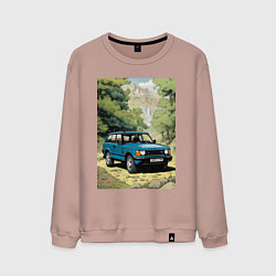 Свитшот хлопковый мужской Land Rover - Range Rover 1998, цвет: пыльно-розовый