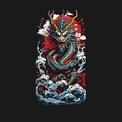Свитшот хлопковый мужской Дракон океана, цвет: черный — фото 2