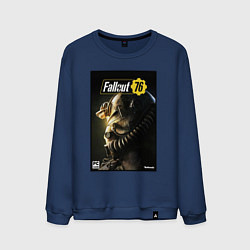 Свитшот хлопковый мужской Fallout 76 - game poster, цвет: тёмно-синий
