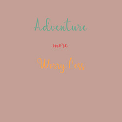 Свитшот хлопковый мужской Adventure more worrly less, цвет: пыльно-розовый — фото 2
