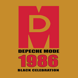 Свитшот хлопковый мужской Depeche Mode - black celebration logo, цвет: горчичный — фото 2