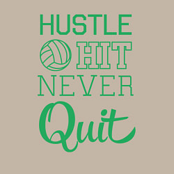 Свитшот хлопковый мужской Hustle hit never quit, цвет: миндальный — фото 2