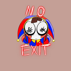 Свитшот хлопковый мужской No exit Pomni, цвет: пыльно-розовый — фото 2