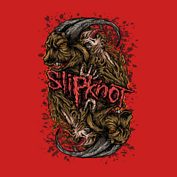 Свитшот хлопковый мужской Slipknot - goat demon, цвет: красный — фото 2