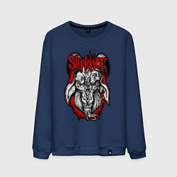 Свитшот хлопковый мужской Slipknot - rotten goat, цвет: тёмно-синий