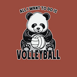 Свитшот хлопковый мужской Panda volleyball, цвет: кирпичный — фото 2