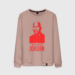 Свитшот хлопковый мужской Jordan in red, цвет: пыльно-розовый