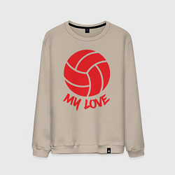 Мужской свитшот Volleyball my love