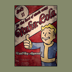 Свитшот хлопковый мужской Vault boy - nuclear cola, цвет: авокадо — фото 2