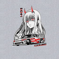 Свитшот хлопковый мужской Nissan Silvia S15 Drift Zero Two, цвет: меланж — фото 2