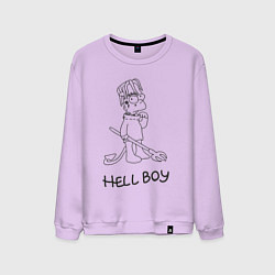 Свитшот хлопковый мужской Bart hellboy Lill Peep, цвет: лаванда