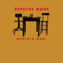 Свитшот хлопковый мужской Depeche Mode - Table skull, цвет: горчичный — фото 2