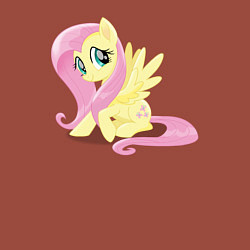 Свитшот хлопковый мужской Флаттершай из My Little Pony в кино, цвет: кирпичный — фото 2