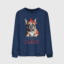 Мужской свитшот Французский новогодний бульдог