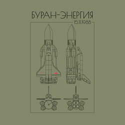 Свитшот хлопковый мужской Буран Энергия, цвет: авокадо — фото 2