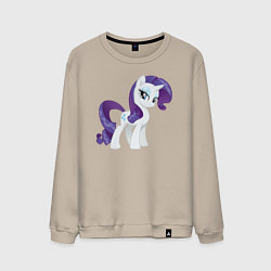 Свитшот хлопковый мужской Рарити из My Little Pony в кино, цвет: миндальный