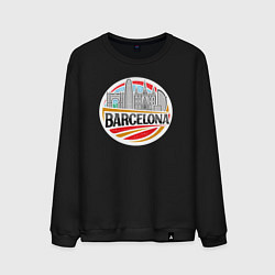 Свитшот хлопковый мужской Barcelona city, цвет: черный