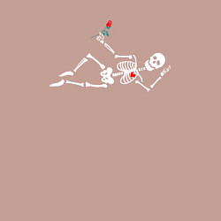 Свитшот хлопковый мужской Romantic skeleton, цвет: пыльно-розовый — фото 2