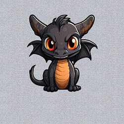 Свитшот хлопковый мужской Дракончик чудо с крыльями, цвет: меланж — фото 2