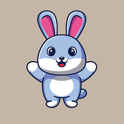 Свитшот хлопковый мужской Hello bunny, цвет: миндальный — фото 2