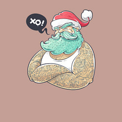 Свитшот хлопковый мужской Санта брутал, цвет: пыльно-розовый — фото 2