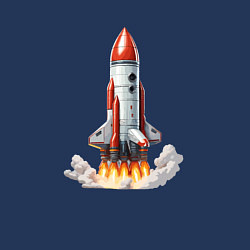 Свитшот хлопковый мужской Запуск космического корабля, цвет: тёмно-синий — фото 2