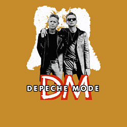 Свитшот хлопковый мужской Depeche Mode - Dave and Martin memeto mori tour, цвет: горчичный — фото 2