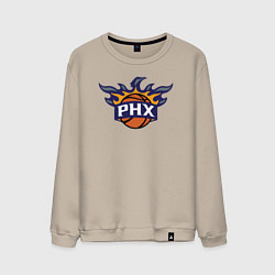 Свитшот хлопковый мужской Phoenix Suns fire, цвет: миндальный