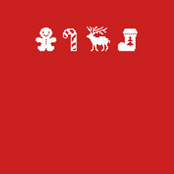 Свитшот хлопковый мужской New Year Pixel, цвет: красный — фото 2