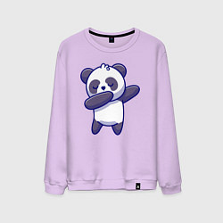 Свитшот хлопковый мужской Dabbing panda, цвет: лаванда