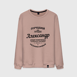 Свитшот хлопковый мужской Александр лучший, цвет: пыльно-розовый
