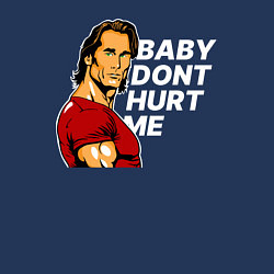 Свитшот хлопковый мужской Baby dont hurt me - Mike OHearn, цвет: тёмно-синий — фото 2