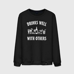 Мужской свитшот Drinks well with others