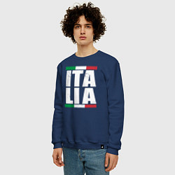 Свитшот хлопковый мужской Italia, цвет: тёмно-синий — фото 2