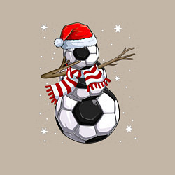 Свитшот хлопковый мужской Soccer snowman, цвет: миндальный — фото 2