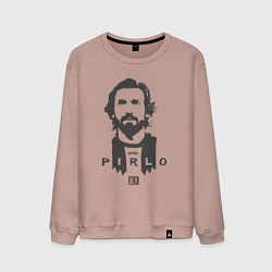 Свитшот хлопковый мужской Андреа Пирло, цвет: пыльно-розовый